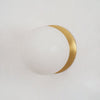 Elegant Alabaster Mini Orb Wall Lamp with Gold Finish