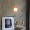 Elegant Alabaster Mini Orb Wall Lamp with Gold Finish