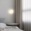 Elegant Alabaster Mini Orb Wall Lamp with Gold Finish