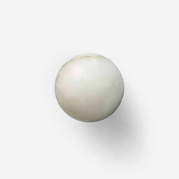 Elegant Alabaster Mini Orb Wall Lamp with Gold Finish