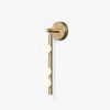 Brass Glass Tube Wall Lamp – Vintage Brass & White Finish