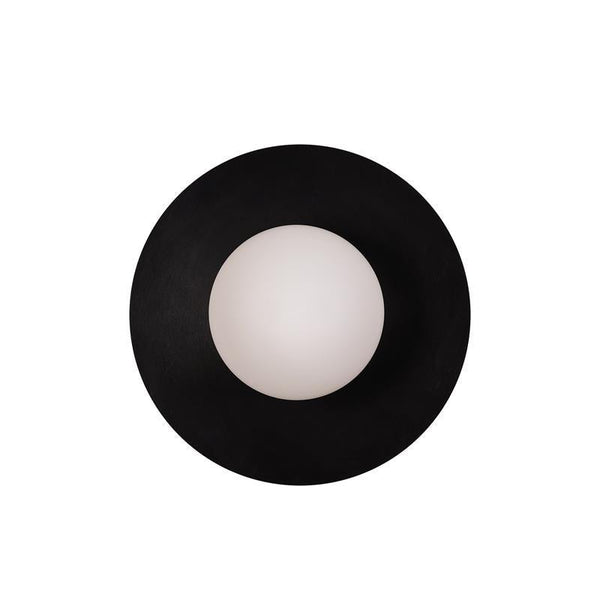Lunar Eclipse Round Glass Wall Lamp – Brass/Black, Dual Sizes