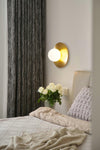 Lunar Eclipse Round Glass Wall Lamp – Brass/Black, Dual Sizes