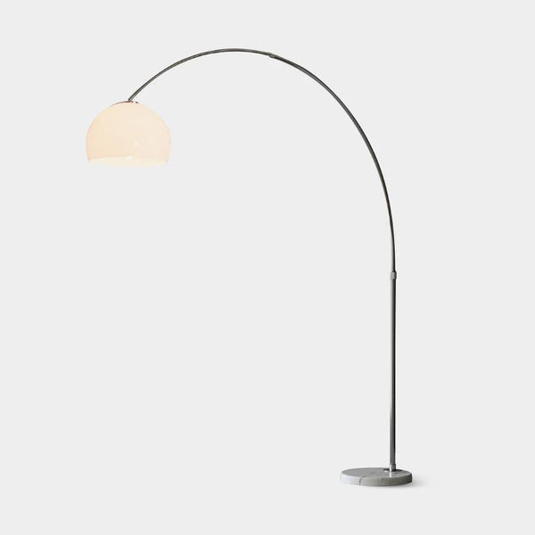 Sneedville Arched Floor Lamp with Marble Base, Adjustable Height