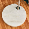 Sneedville Arched Floor Lamp with Marble Base, Adjustable Height