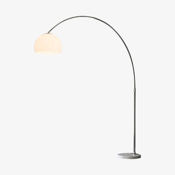 Sneedville Arched Floor Lamp with Marble Base, Adjustable Height