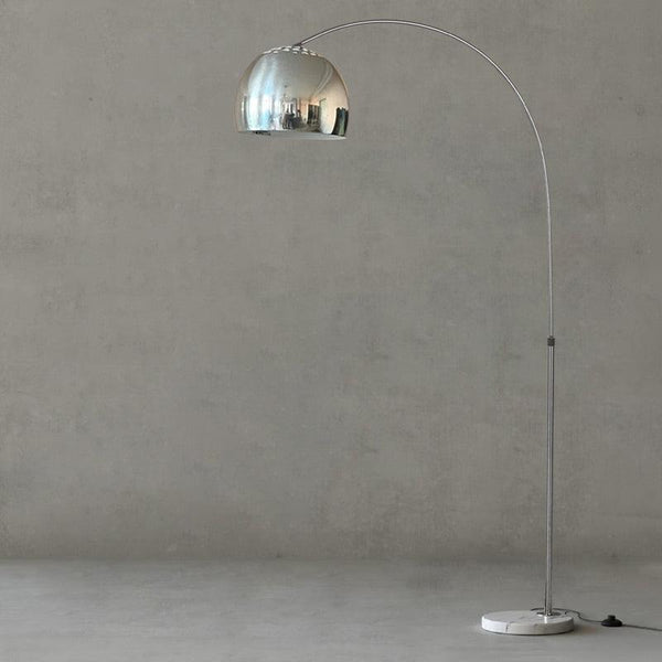 Sneedville Arched Floor Lamp with Marble Base, Adjustable Height