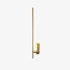 Stick Shaped Brass & Black Metal Wall Sconce with LED