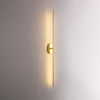 Stick Shaped Brass & Black Metal Wall Sconce with LED