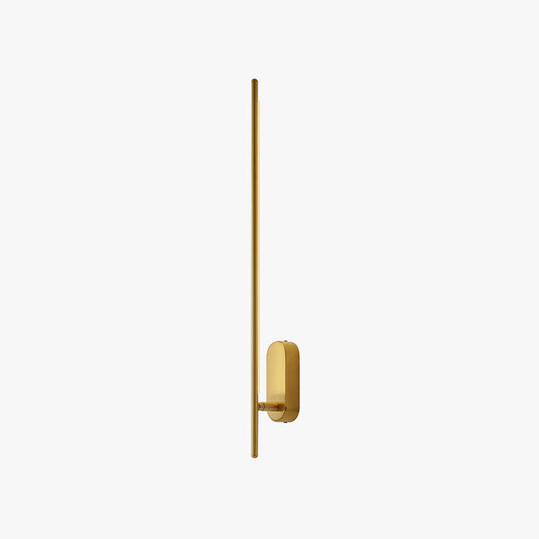 Stick Shaped Brass & Black Metal Wall Sconce with LED