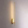 Stick Shaped Brass & Black Metal Wall Sconce with LED