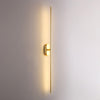 Stick Shaped Brass & Black Metal Wall Sconce with LED