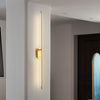 Stick Shaped Brass & Black Metal Wall Sconce with LED