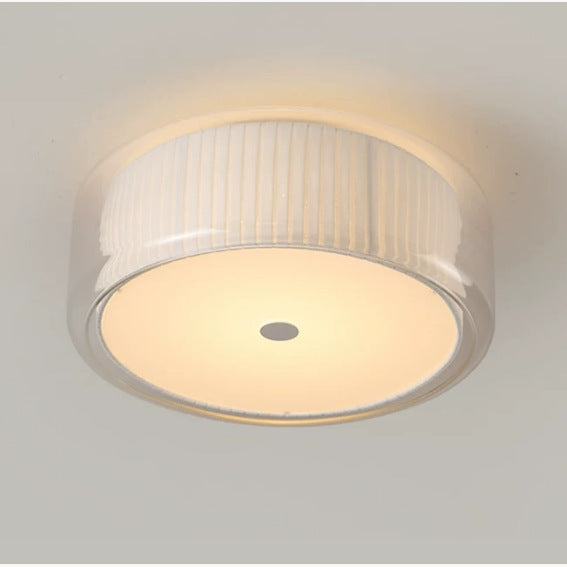Modern — Pleated Drum Flush Mount Ceiling Light