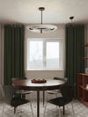 Carve Alabaster Pendant Light – Hand‑Carved Stone Shade with Black Frame