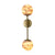 Alabaster Double Spherical Wall Lamp Brass