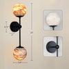 Alabaster Double Spherical Wall Lamp