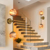 Alabaster Double Spherical Wall Lamp