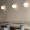 Elegant Alabaster Mini Orb Wall Lamp with Gold Finish