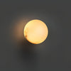 Elegant Alabaster Mini Orb Wall Lamp with Gold Finish