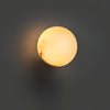 Elegant Alabaster Mini Orb Wall Lamp with Gold Finish