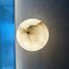 Elegant Alabaster Mini Orb Wall Lamp with Gold Finish