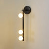 Brass Glass Tube Wall Lamp – Vintage Brass & White Finish
