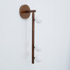 Brass Glass Tube Wall Lamp – Vintage Brass & White Finish