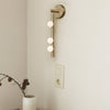 Brass Glass Tube Wall Lamp – Vintage Brass & White Finish