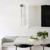 Brass Glass Tube Wall Lamp – Vintage Brass & White Finish