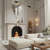 Brass Glass Tube Wall Lamp – Vintage Brass & White Finish