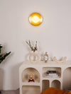 Lunar Eclipse Round Glass Wall Lamp – Brass/Black, Dual Sizes