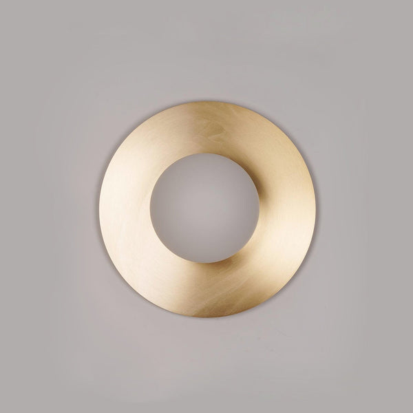 Lunar Eclipse Round Glass Wall Lamp – Brass/Black, Dual Sizes