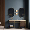 Lunar Eclipse Round Glass Wall Lamp – Brass/Black, Dual Sizes
