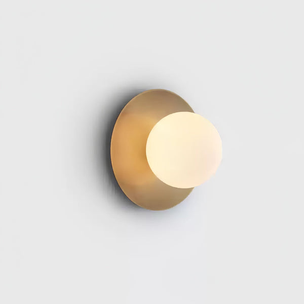 Lunar Eclipse Round Glass Wall Lamp – Brass/Black, Dual Sizes