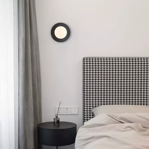 Lunar Eclipse Round Glass Wall Lamp – Brass/Black, Dual Sizes