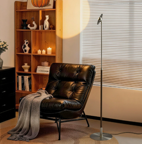 Slim Metal Reading Floor Lamp — product view 2