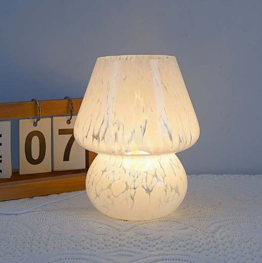 Ribbed Glass Table Lamp with Decorative Shade Options — product view 3