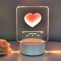Heart-Design Acrylic Accent Table Lamp — product view 1