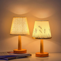 Wood Table Lamp with Fabric Shade Selections — product view 1