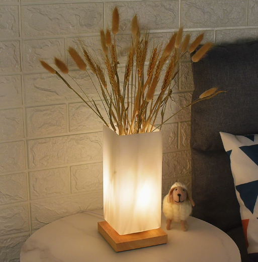 Frosted Column Table Lamp with Vase-Shape Options — product view 2