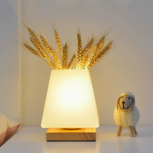 Frosted Column Table Lamp with Vase-Shape Options — product view 3