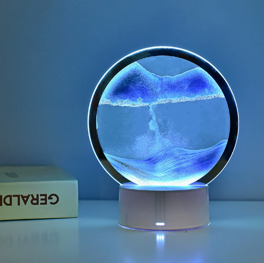 Moving-Sand Accent Table Lamp in Blue or Purple — product view 2