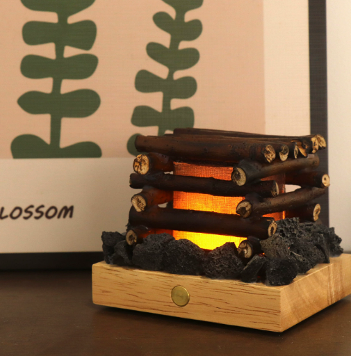 Wood and Metal Twig-Style Accent Table Lamp — product view 1