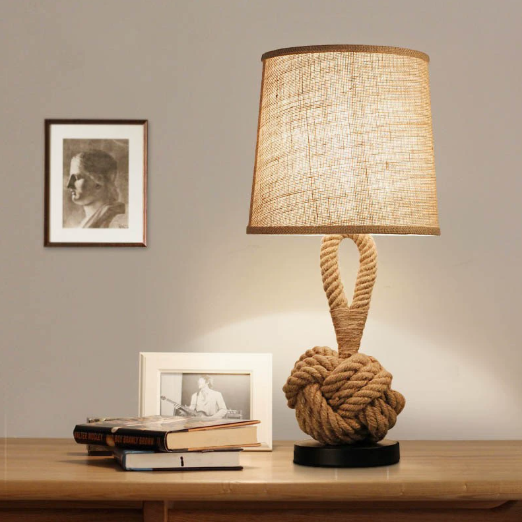 Knotted-Rope Accent Table Lamp — product view 1