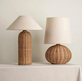 Woven Natural-Fiber Base Table Lamp — product view 1