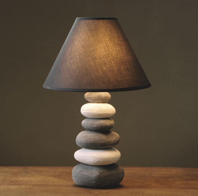 Stacked-Stone Table Lamp — product view 2