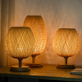 Basketweave Natural-Fiber Accent Table Lamp — product view 1