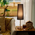 Slim Cylinder-Shade Metal Table Lamp — product view 1