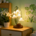 Metal Branch Table Lamp with Flower-Shaped Shades — product view 1